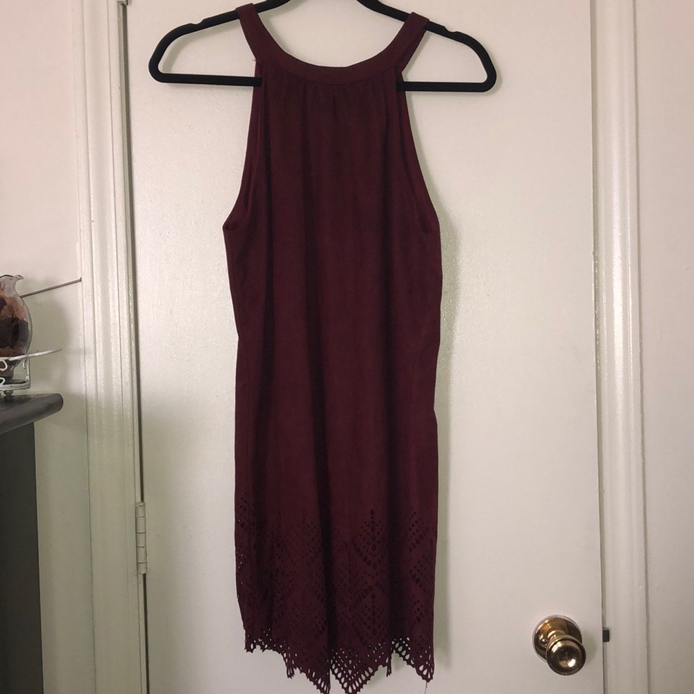 Velvet maroon dress